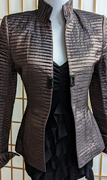 Akris Silk Open Front Jacket Sz 4 - Picture 1 of 5